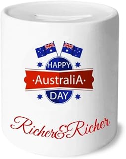 Australia Happy Australia Day Flag Rich and Rich Bank Saving Box Coin