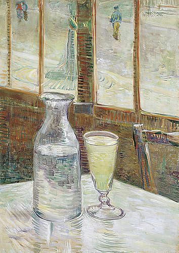 Toile moderne Van Gogh Cafetisch à l'absinthe 60x90cm pour habiller un grand mur blanc de salon