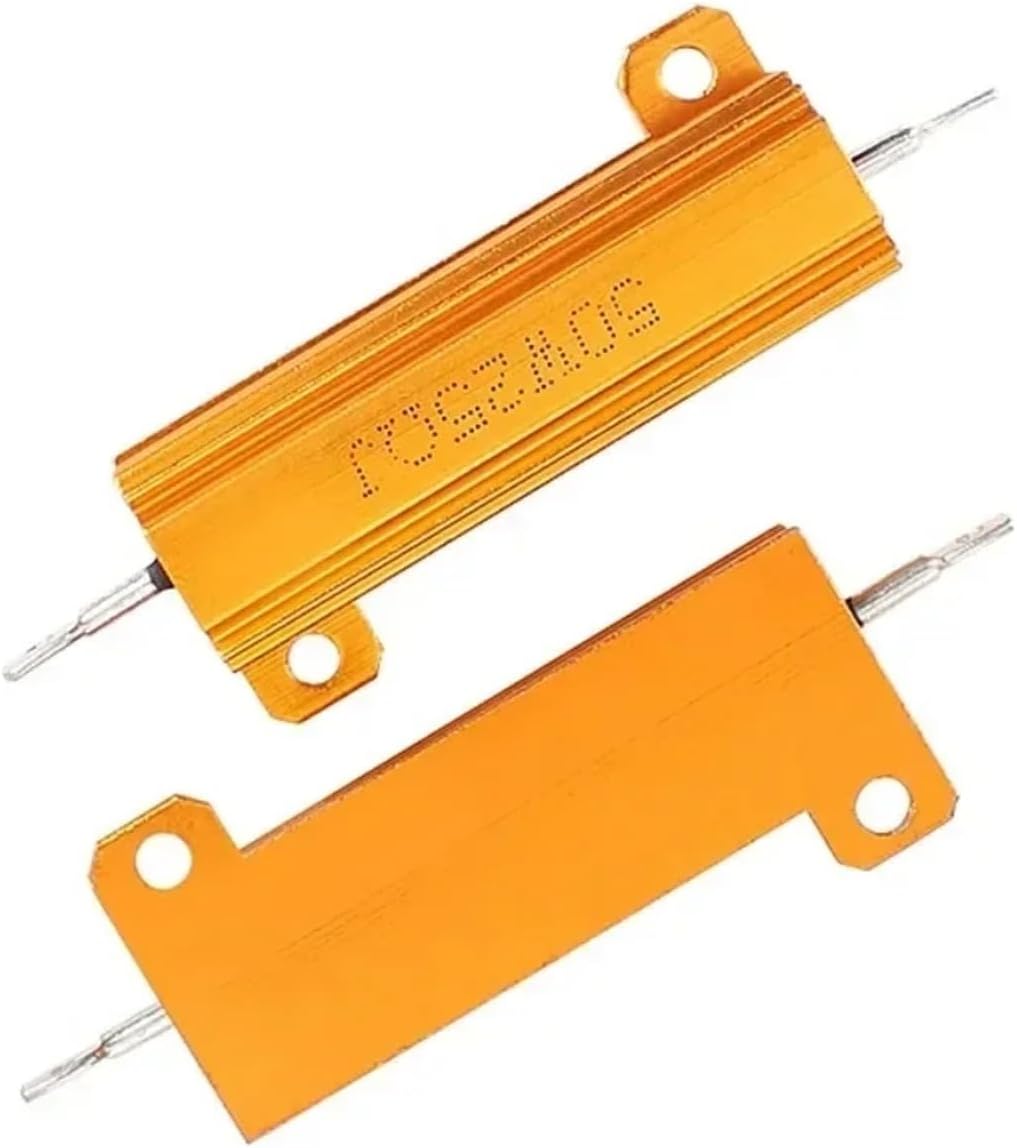 1PC 10W 25W 50W 100W Aluminum Wirewound Resistor Metal Shell Case Power 0.1~500ohm Resistance Load Resistor 2ohm 8ohm 100ohm(100W-8 ohm)