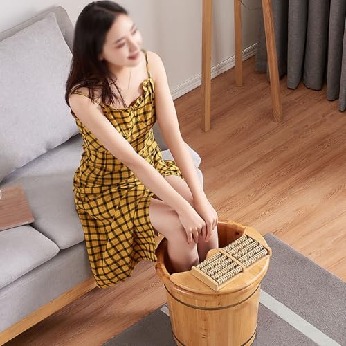 Tina de remojo para pies de madera con cubierta aislante miniatura 6
