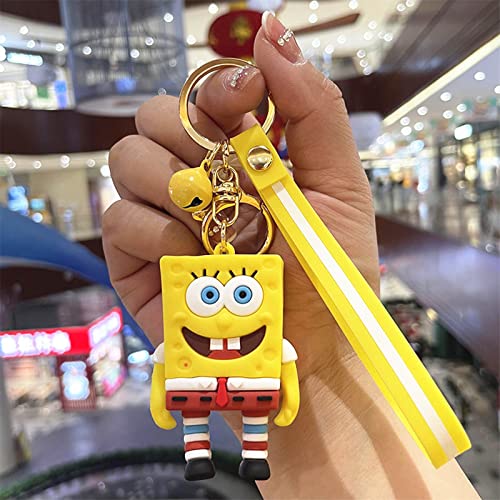 Tldxdou Anime Spongebo Silicone Keychain, Cartoon Silica Gel Key Ring For Women, Men, Girls And Boys (1) #TOP3