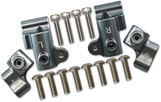GPM for Arrma 1/8 Outcast 6S BLX Stunt Truck Upgrade Parts Aluminum Front + Rear Body Post Stabilizer - 4Pc Set Gray Silver