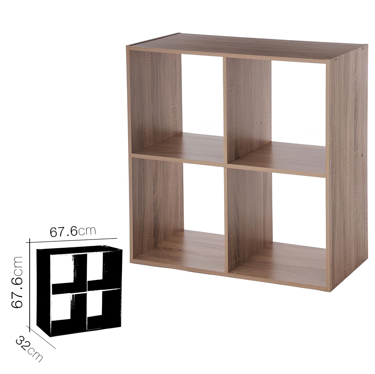 Scaffale 4 cubi 67,6 x 32 x 67,6 cm