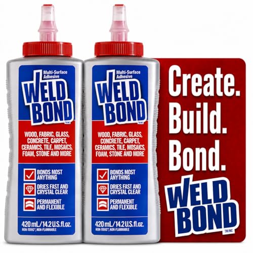 Weldbond Multi-Surface Glue Non-Toxic for Mosaic Wood Craft 14.2oz (2 Pack)