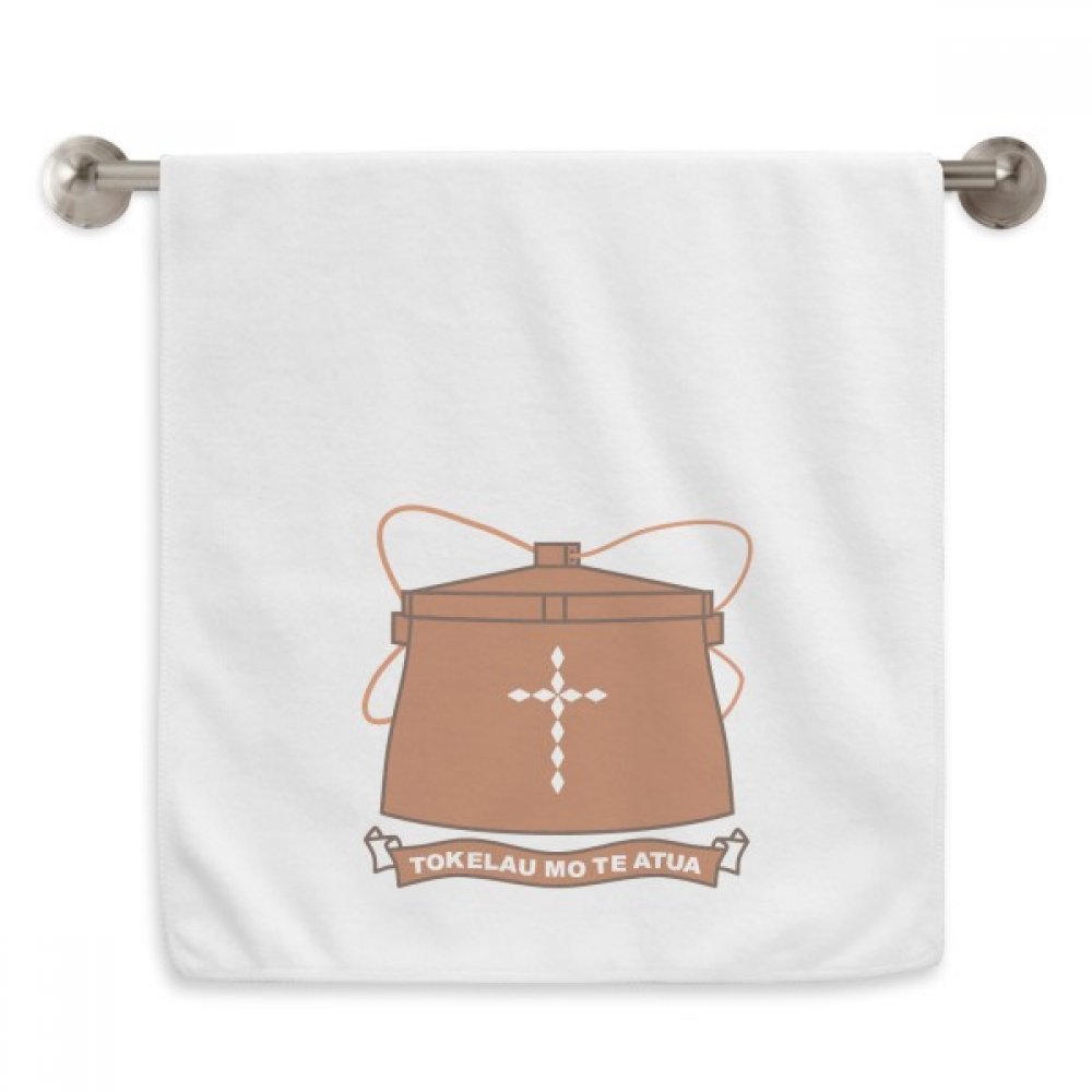 Serviette Tokelau Océanie 13x29 pouces en coton blanc moelleux pour le visage