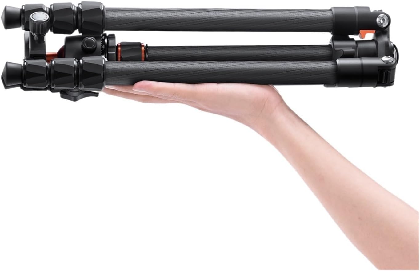 Camera Support Tripod, 64"/1.6m Carbon Fiber Lightweight Travel Tripod with 36mm Metal Ball Head 8kg/17.6lbs and Quick Release Plate ,for Photography