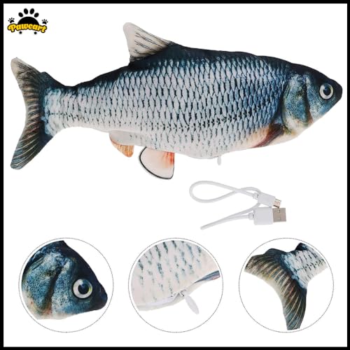 CRYSENDO-3D-Print-Floppy-Fish-Toy-with-Dancing-Tail-Simulation-Cat-Toys-to-Keep-Your-Pet-Active-Interactive-Wagging-Moving-Cat-Fish-for-Cat-Training-Pet-Play