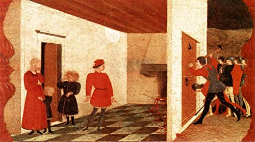 Cuadro sobre lienzo Milagro de la hostia profanada arte italiano