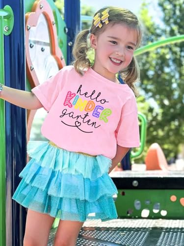 Image of First Day of School Shirt Girls Boys Preschool to 5th Grade Tshirt Kids Back to School Graphic Tee Tops