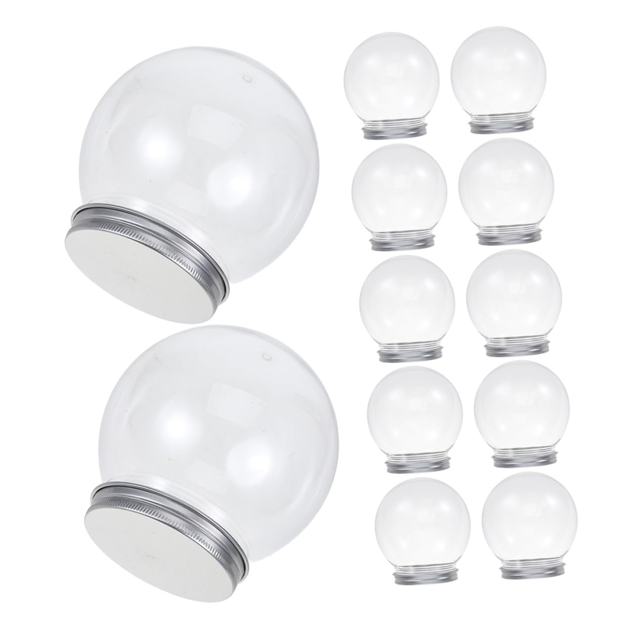Bolas de Nieve Rellenables Transparentes de Plástico UTHCLO para Decoración DIY
