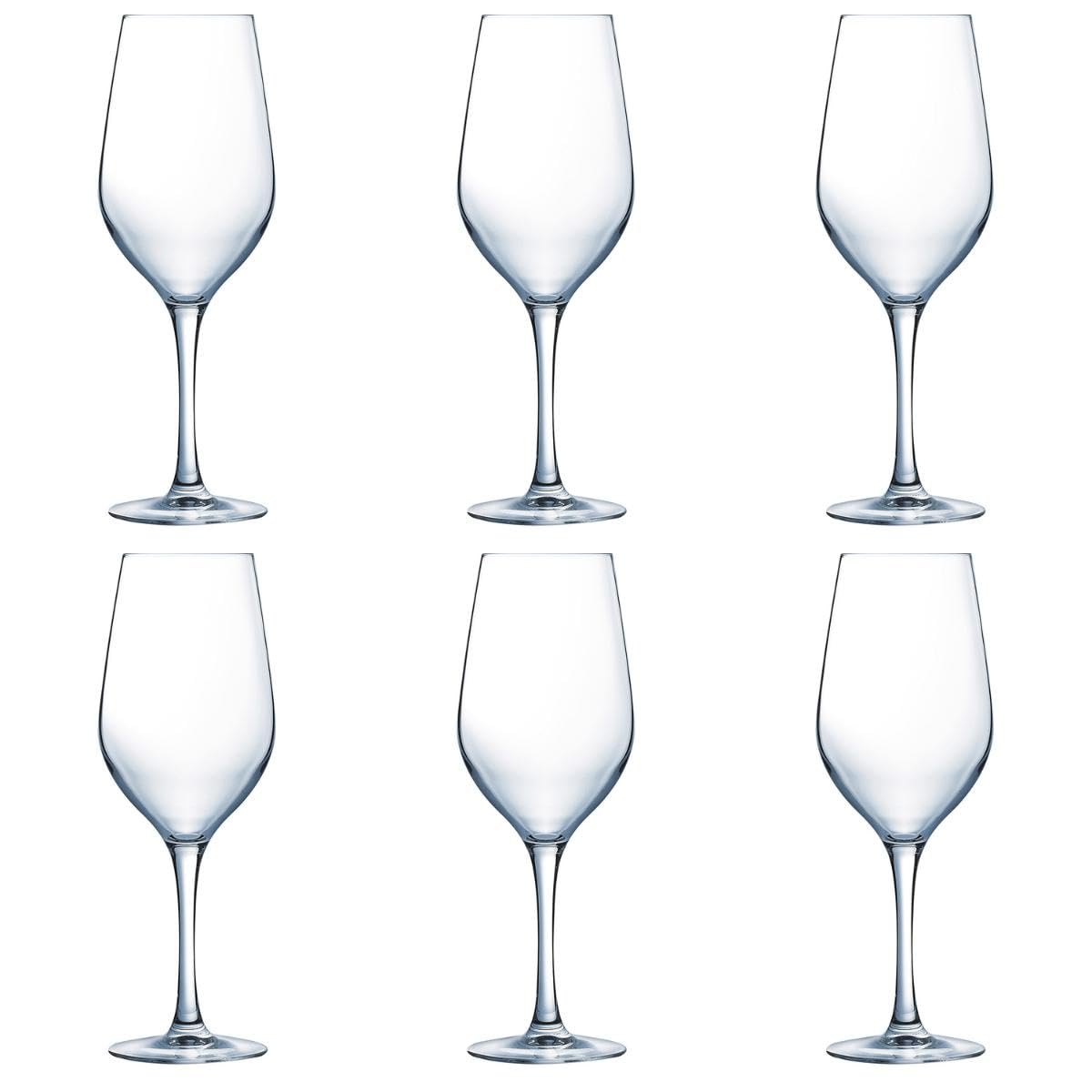 Arcoroc Mineral Wine Glass 270 ml, Without Filling Mark, 6 Glasses