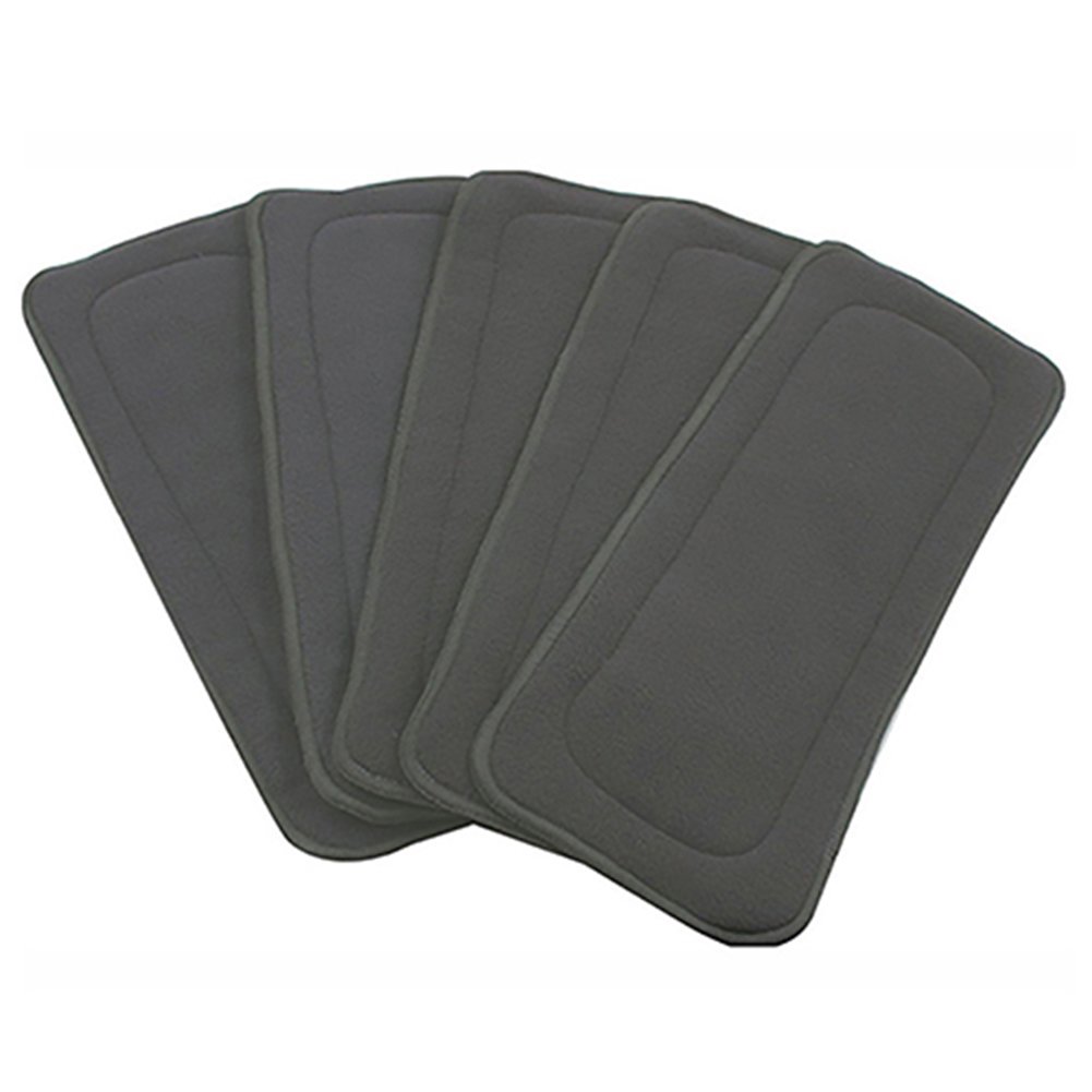 Brussels08 5 Layers Washable Reusable Bamboo Charcoal Fiber Baby Modern Cloth Diaper Nappy Liners Inserts