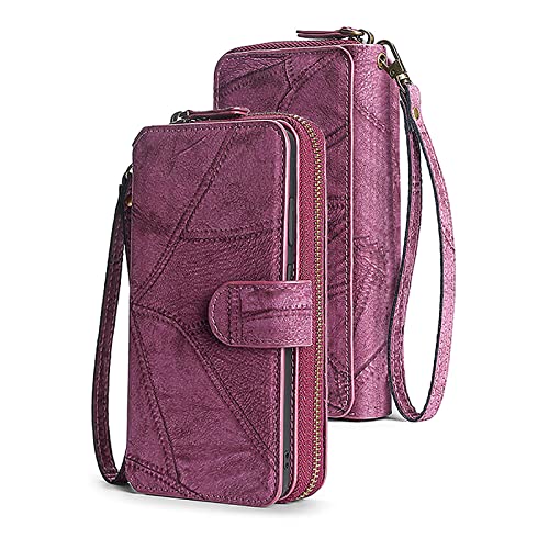 Funda tipo cartera para iPhone que evita pérdidas con tarjetero de cremallera