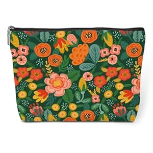 Cute Makeup Bag Funny Colorful Floral Cosmetic Bags Floral Lover Gifts Flower Supplies for Lovers Women Girl Female Mom Bridesmaid Friend Sister Grandma Birthday Christmas Graduation Toiletry Bag