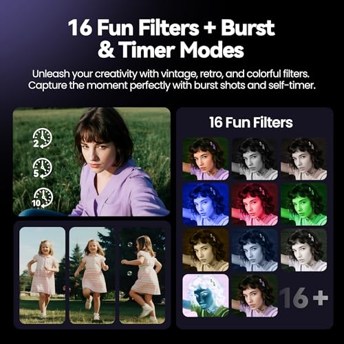 Appareil Photo Numérique 4K Digital: 50MP Appareils Numérique avec Écran Rabattable 180° - Camera pour Vlog avec Carte 32GB - pour Adolescents Débutants Adultes Enfant – Image 6