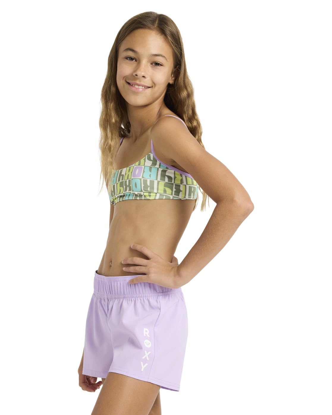 Roxy Mädchen Rg Essentials Boardshort Shorts, Krokusblüte, 12 Jahre