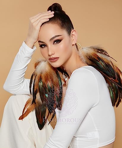 Dangle Earrings for Women Fashion Nature Feather Boho Style Lightweight Statement Jewelry, Fashion Nature-Inspired Design4