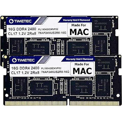 Timetec 32GB KIT Kompatibel für Apple 2017 iMac DDR4 2400MHz PC4-19200 SODIMM MAC RAM Upgrade Cover