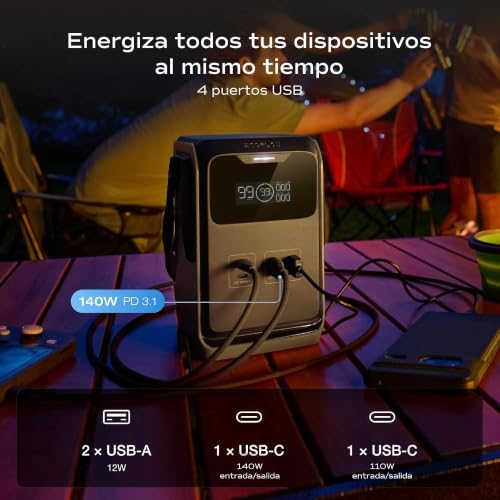 Image of EF ECOFLOW TRAIL 200 DC Portable Power Station, 192Wh LiFePO4 Battery, Solar Generator, 220W DC Output, Compact Power Bank for Camping, Travel, Outdoors, and Emergency Use (No AC Outlet Included)