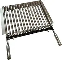 Grelha Churrasco Parrilla Argentina Com Abas Laterais 65x40cm Para Churrasqueira Pré Moldada