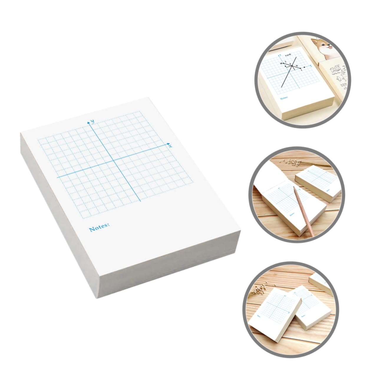 Uonlytech 3 Pezzi 4 Libro di esercizi di numeri punteggiato alto classe Taccuino disegno carta cianografia schede di grandi dimensioni carta grafica schede verticali bianca