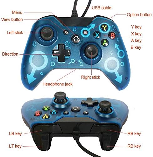 for Xbox One Controller Wired Pink, 7.2ft Anti-Interference Wired USB Gamepad Controller Dual Vibration, Smooth Gaming for Xbox One Wins 7/8/10 Controller