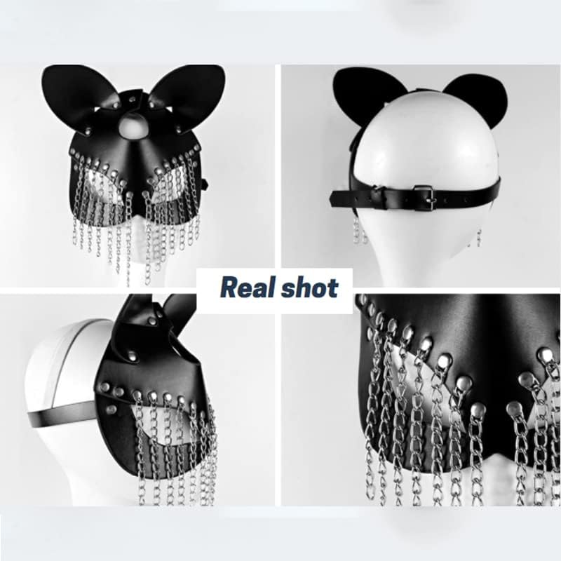 Miniatura 5 de Furealux Women Leather Masquerade Party Mask for Cosplay Halloween Costume Accessory