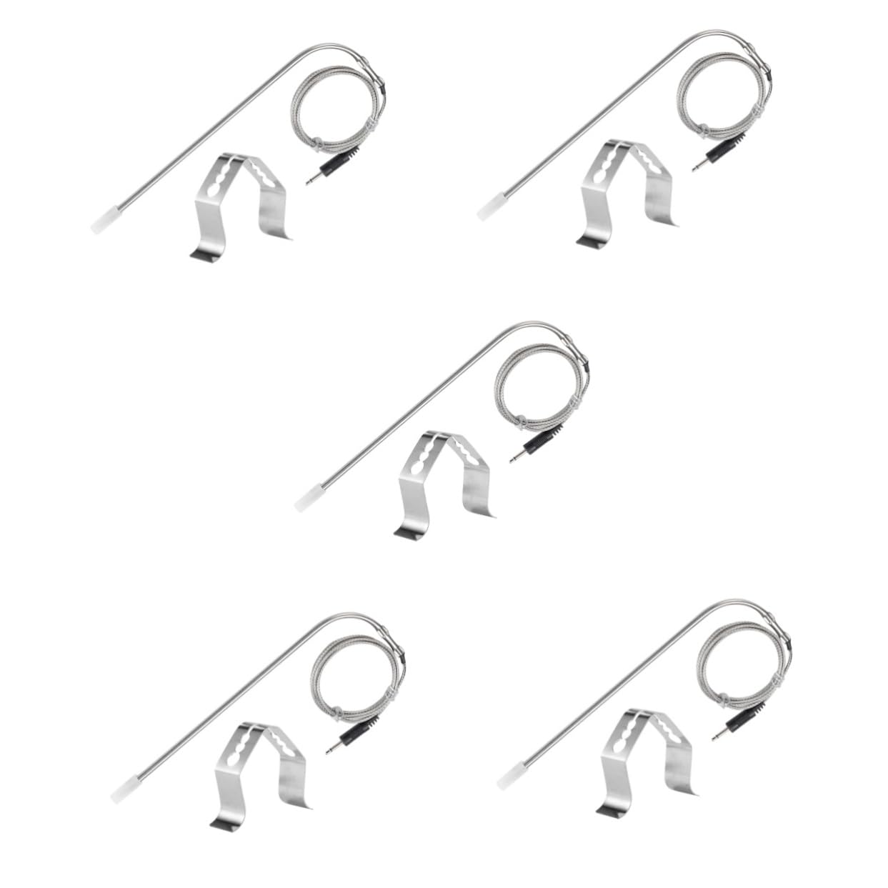 Toddmomy 5 Sätze Küchen Grill Temperaturfühler mit Halterung für Bbq und Grill Temperatursonde und Dreifacher Clip für Präzise Messungen und Einfache Handhabung