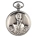 Produktbild HELBOD Taschenuhr Retro Bronze The Walking Dead Thema Long Neck Zombie Design Quarz Anhänger Taschenuhr Kette Männer Frauen Drama Fans, Retro grau
