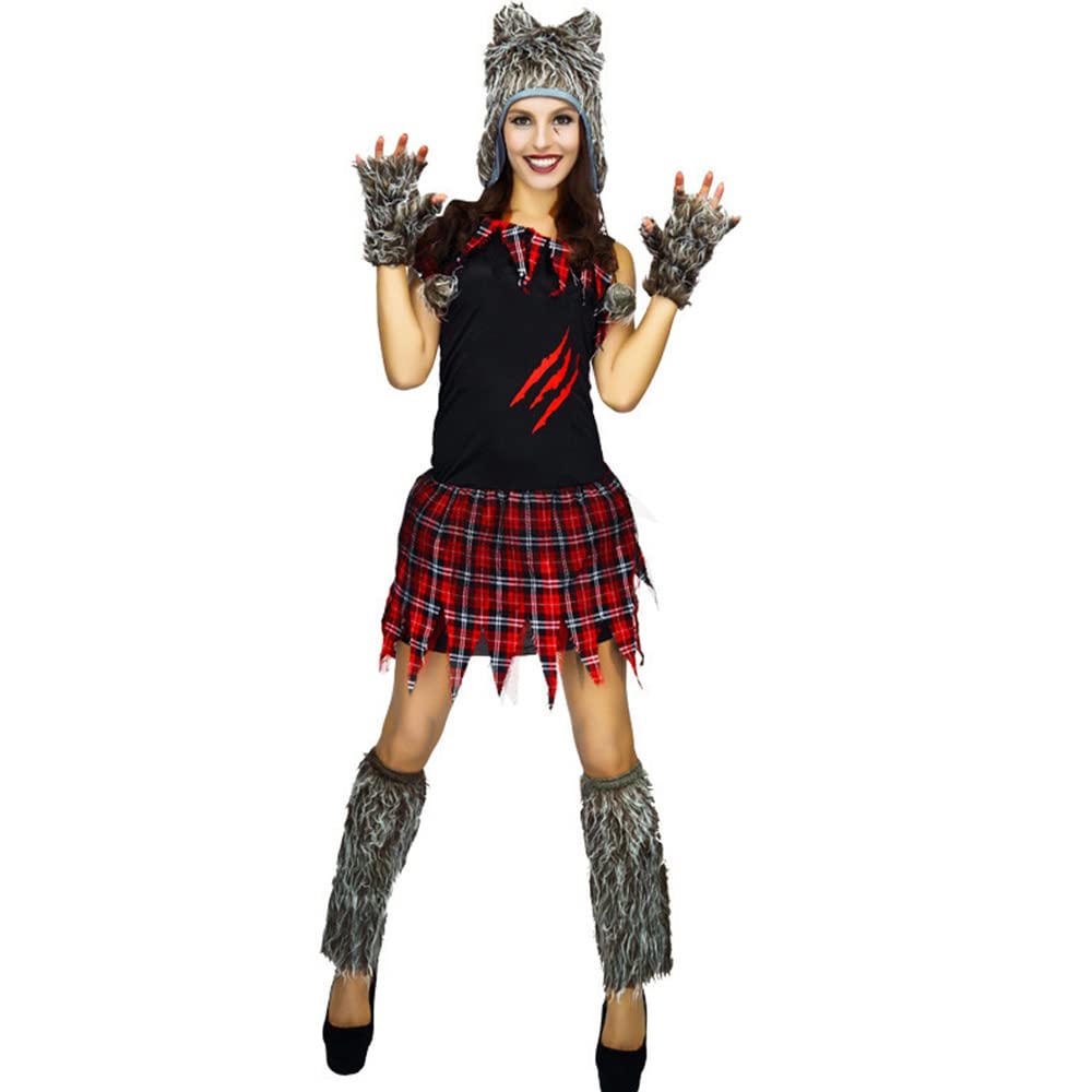 PGOND Women Wolf Costume Werewolf Costume