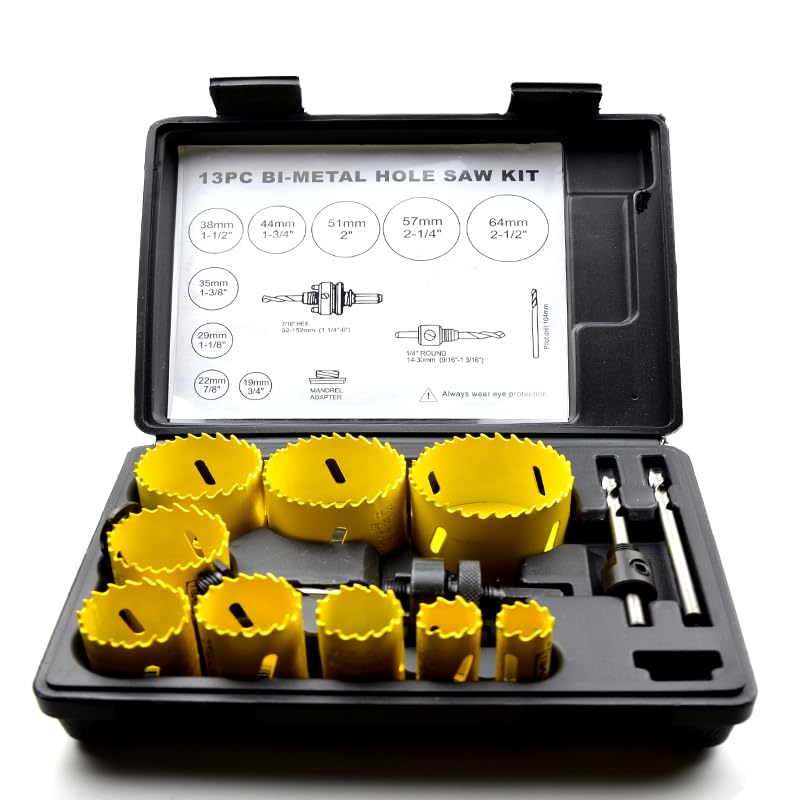 Kit de brocas bimetálicas SCOWELL 13 piezas 38 mm corte profundo miniatura 1