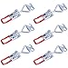 Rantecks 6PCS Abrazadera de palanca Abrazadera de palanca ajustable 100kg / 220lbs Capacidad de retención para cajas de gabinetes Puerta de maletero y armario