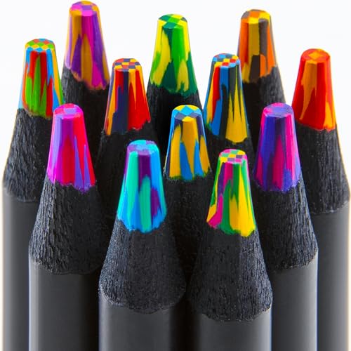 Kird Barken Art Supplies 12 Rainbow Colored Pencils Teen Girl Gifts Trendy Stuff Multicolored Cool Stuff Fun Art Pencil Teen Girl Gifts Trendy Stuff
