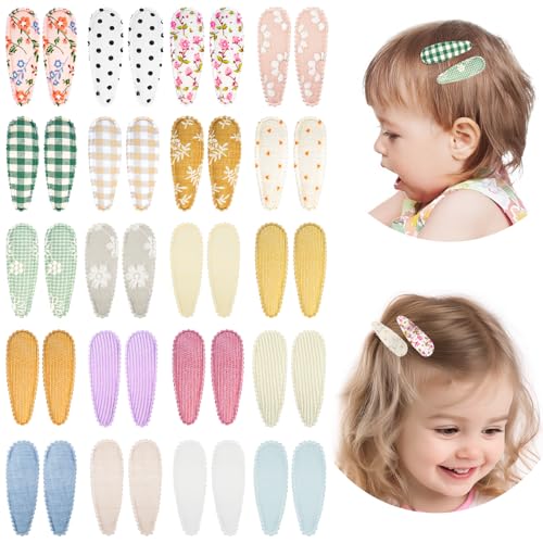 Sofier 40Pcs Baby Hair Clips For Girls Toddler Hair Clips, Non Slip Snap Baby Barrettes For Fine Hair cover