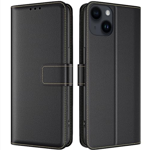 TQIAHF Coque pour iPhone 15 Coque Etui avec Porte Carte à Rabat Clapet Portefeuille en Cuir...