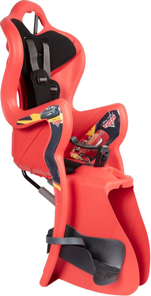Seggiolino Posteriore Bicicletta Disney Cars - seggiolino per Bambini - Supporto Fino a 22 kg - Testato ed omologato EN 14344