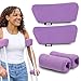 Universal Crutch Underarm Pad and Hand Grip Covers - Luxurious Soft Fleece with Sculpted Memory Foam Cores (Playful Purple)
