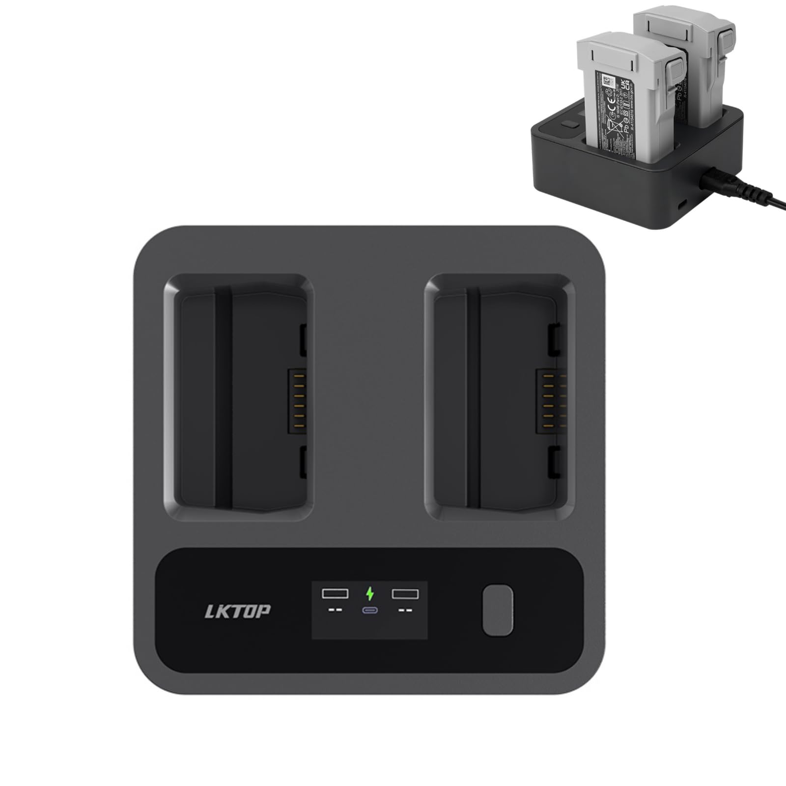 Cargador de batería Mini 4 Pro para DJI Mini 3/Mini 3 Pro/Mini 4 Pro Cargador de batería bidireccional Accesorios de hub de carga para drones (modelo de EE. UU.)
