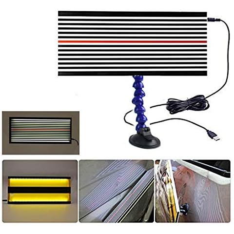 SFASTER Paintless Dent Repair Tool Kit Lamp LED Line Board 5V USB Double Panel Stripe Reflector Board with Adjustment Holder Reflective Bord Light for Dent Repair Cover