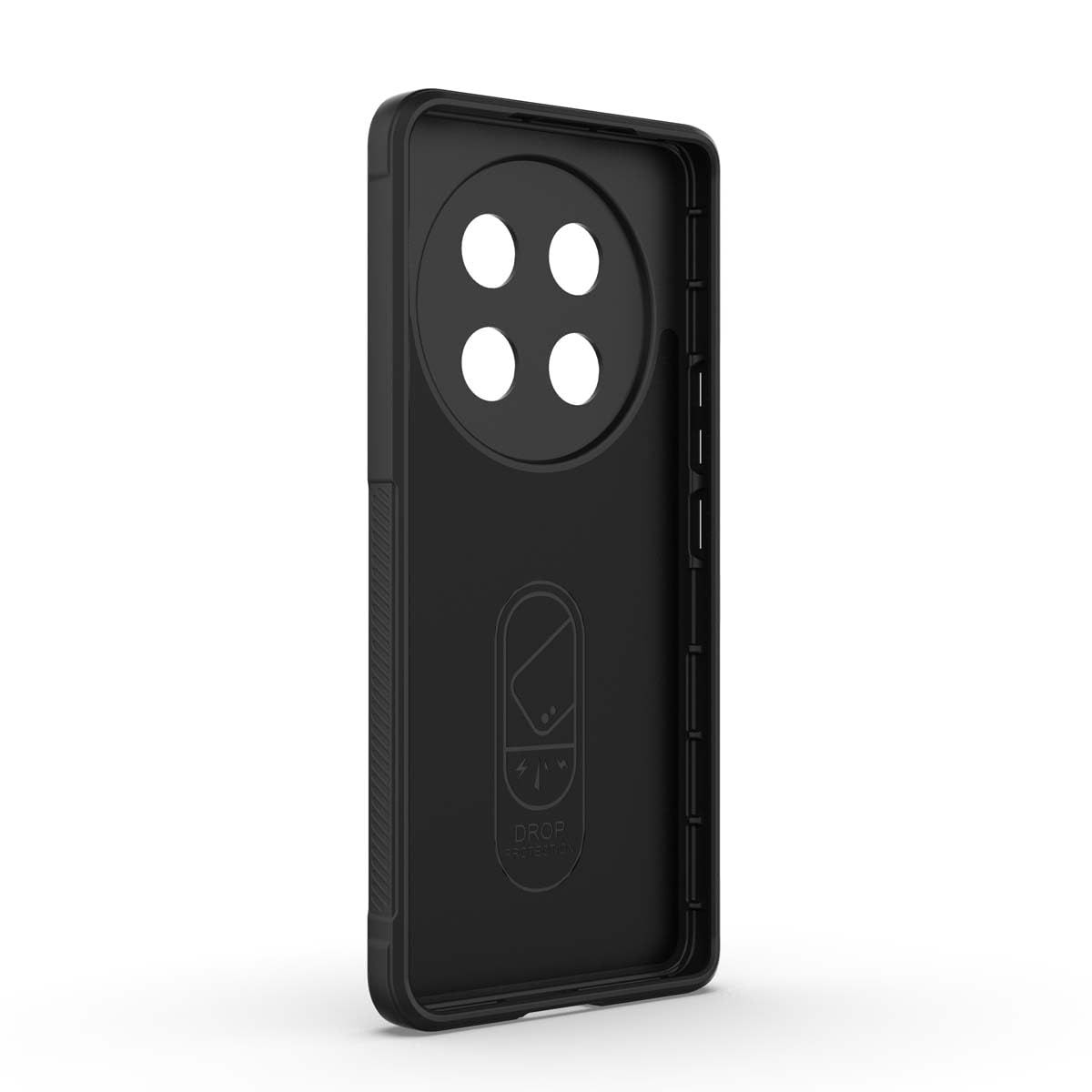 Cover GOKEN Per Honor Magic 7 Lite 5G / Honor X9c, Custodia In Silicone TPU Morbido Con Texture Fibra Di Carbonio E Finitura Spazzolata, Colore Nero. - 3