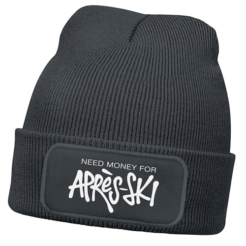 Bonnet tricot homme Need Money for Après-Ski MoonWorks noir