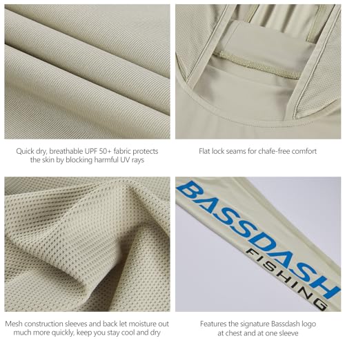 Image of BASSDASH UPF 50+ Men's UV Sun Protection Long Sleeve Performance Fishing Hoodie Hooded Shirts