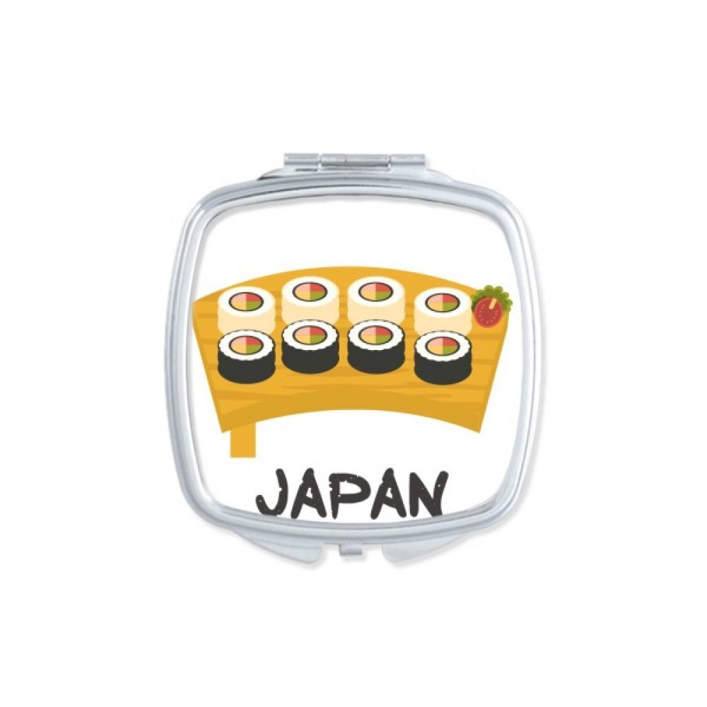 Miroir de maquillage compact portable mignon petit cadeau multicolore sushi