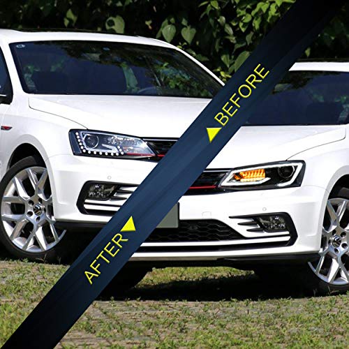 Vland Headlights Assembly Fit For Volkswagen Jetta 2012 2013 2014 2015 2016 2017 2018(Not For Gli),Led Front Lights With Drl Sequential Turn Signal #TOP4