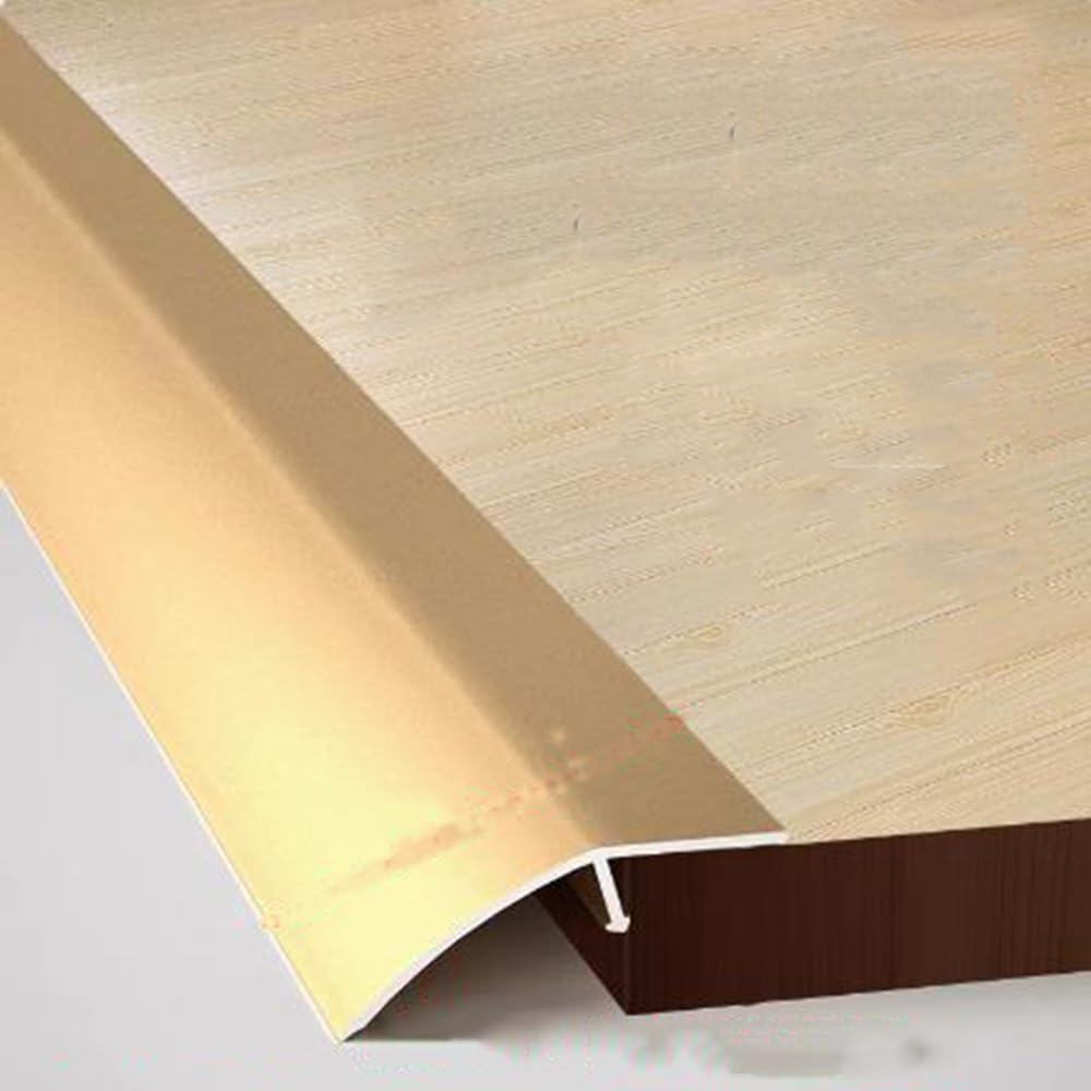 Metal Threshold Strip, Floor Transition Strip Aluminum Threshold Reducer Ramp Height Compensation 0.6-1inch(Titanium,90cm)