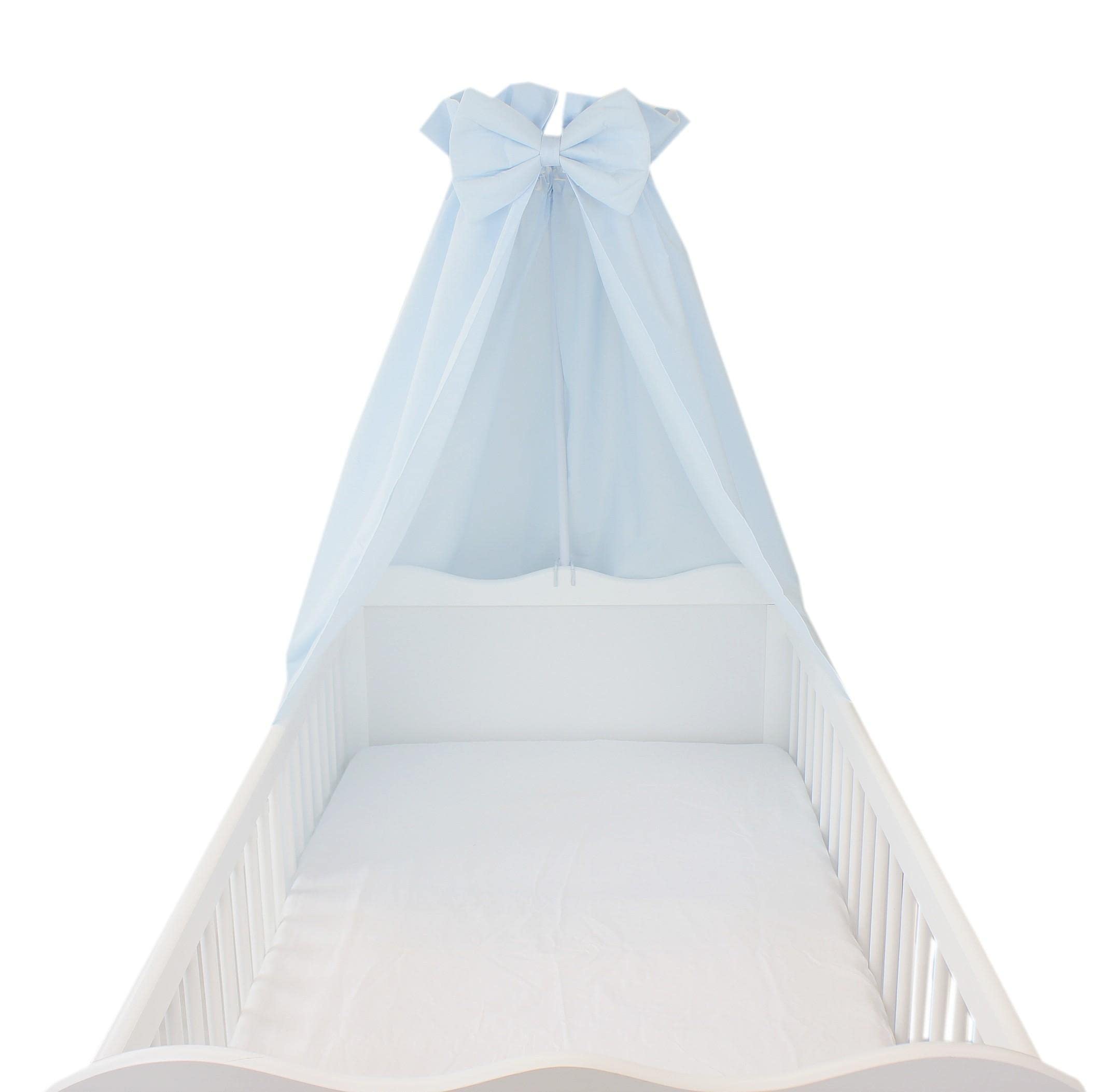 TupTam Baldacchino per Letto per Bambini con Fiocco, Blu, c. 160x240 cm