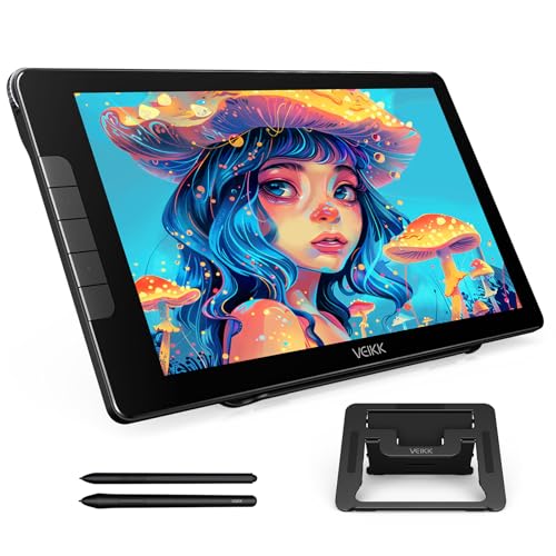 Image of VEIKK Studio 16 Drawing Ten Display 15.6 Inch Full-Laminated Graphics Drawing Monitor with Adjustable Stand and Quick Dial,Shortcut Keys (16K Levels Pen Pressure,125% sRGB)