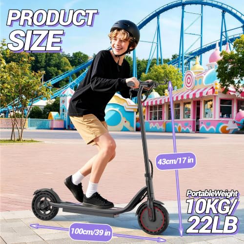 Image of Aovowheel Electric Scooter for Adults, Folding E Scooter with 250W-500W Motor 16-24 Mph Top Speed, Max 15-60Miles Long Range,Commuting Scooters with 6.5'' /8.5'' /10'' /14'' Tires, Dual Brakes