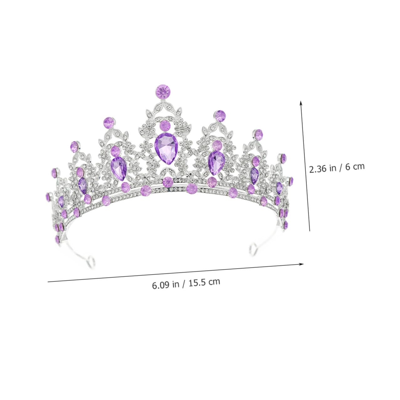 VALICLUD Conjunto de Joyas de Novia Collar Dijes para Mujer Pendientes Colgantes de Gemas de Imitación Tiara de Joyas para Boda