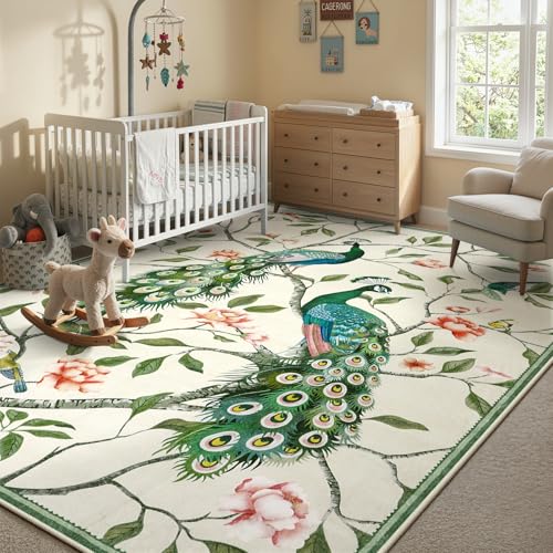Tapete decorativo Anidaroel 8'x10' beige lavable miniatura 4